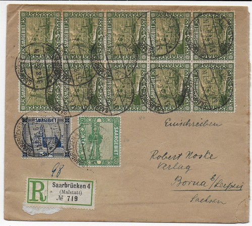 Saargebiet 1922 einschreiben - 1922:,