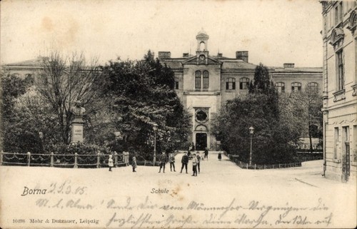Borna sachsen schule - ak,