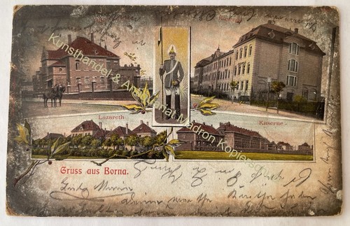 Mehrbild gruß aus borna - ak,