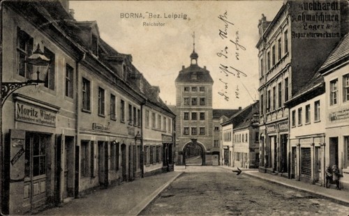 Borna sachsen straße - ak, in