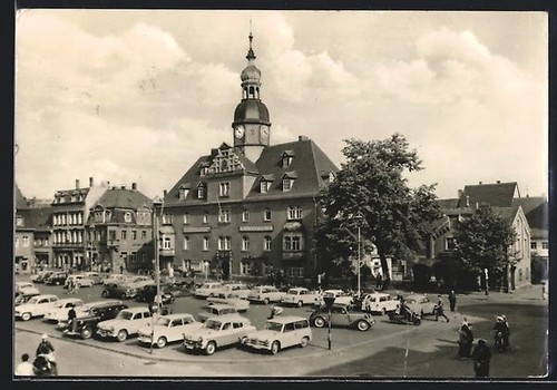 Borna marktplatz rathaus - borna,, marktplatz,