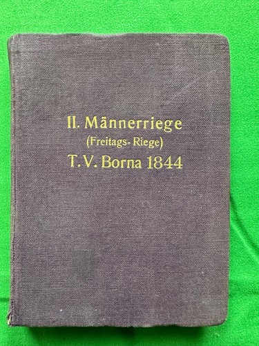 Altes buch männerriege borna - männerriege,