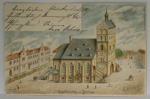 Litho borna sachsen 1900 - ak,