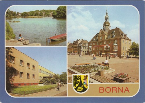 Borna ddr ansichtskarte - borna,