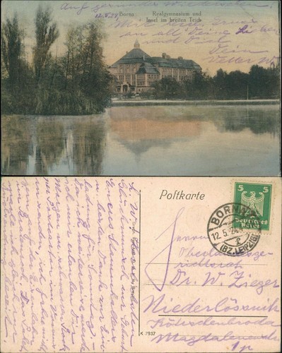 Ansichtskarte borna - ansichtskarte,