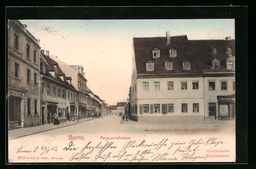Ansichtskarte borna partie in - ansichtskarte, borna,