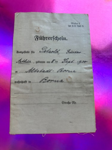 Alter führerschein petzold - alter,