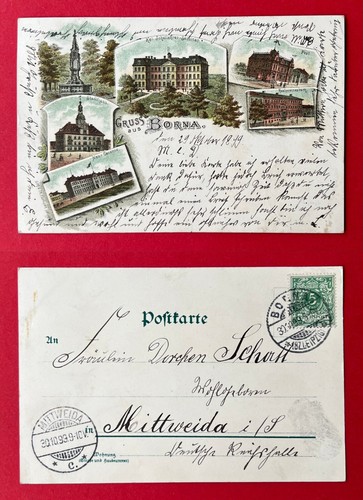 Litho borna 1899 stadthaus - litho,