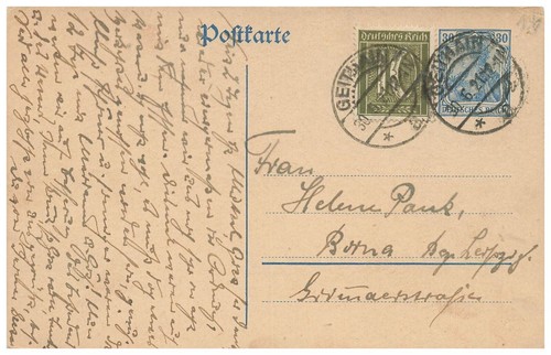 Ganzsache germania mit - ganzsache, 30