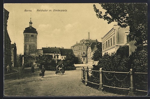 Ansichtskarte borna sachsen - ansichtskarte,