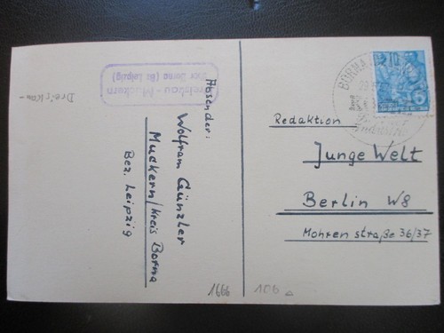Ddr postkarte landpost - ddr,