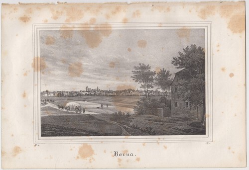 Lithografie borna um 1836 - lithografie:, borna,