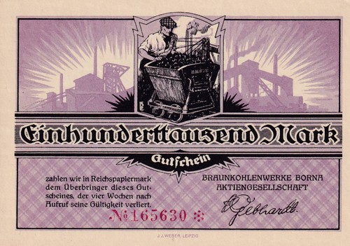 Borna braunkohlenwerke 100 - -,