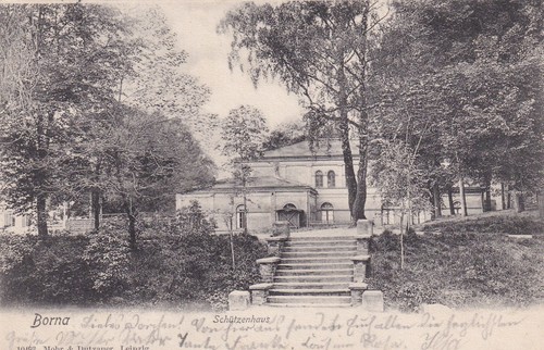 Borna 1903 schützenhaus - ak,