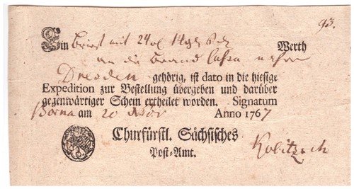Sachsen postschein borna - sachsen,,