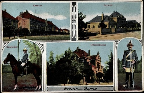 Borna kreis leipzig - ak,