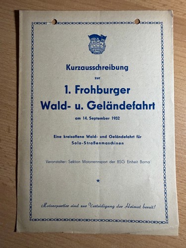 Ausschreibung 1952 - , 1