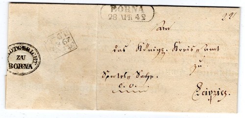 Sachsen 1842 borna nach - sachsen,